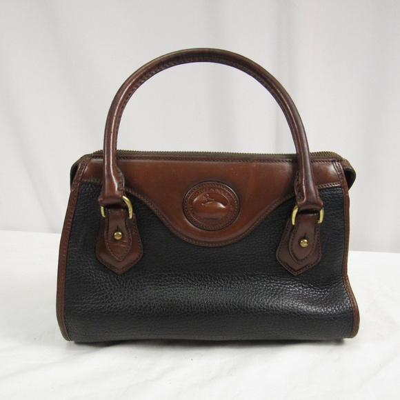 Dooney & Bourke Handbags - Dooney & Bourke Vintage Black Brown Satchel Purse